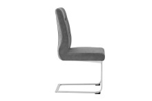 Esszimmerstuhl >MARLEN-XXL< (2er-Set) in grau aus Microfaser - 47x96x62 (BxHxT)