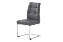 Esszimmerstuhl >MARLEN-XXL< (2er-Set) in grau aus Microfaser - 47x96x62 (BxHxT)