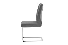 Esszimmerstuhl >MARLEN-XXL< (2er-Set) in grau aus Microfaser - 47x96x62 (BxHxT)