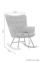 Schaukelstuhl >RICHIE< (BxHxT: 72x92x92 cm) in grau - 72x92x92 (BxHxT)