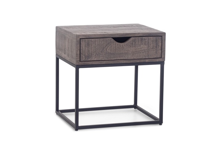 Nachttisch >SAMUEL< (BxHxT: 45x45x35 cm) in grau - 45x45x35 (BxHxT)