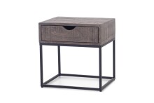 Nachttisch >SAMUEL< (BxHxT: 45x45x35 cm) in grau - 45x45x35 (BxHxT)