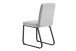 Stuhl >TALEA< (2er-Set) in hellgrau aus Microfaser - 47x88x59cm (BxHxT)