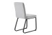 Stuhl >TALEA< (2er-Set) in hellgrau aus Microfaser - 47x88x59cm (BxHxT)