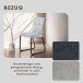 Stuhl >TALEA< (2er-Set) in hellgrau aus Microfaser - 47x88x59cm (BxHxT)
