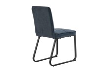 Stuhl >TALEA< (2er-Set) in grau aus Microfaser - 47x88x59cm (BxHxT)