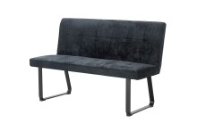 Bank >TALEA< (BxHxT: 140x92x59 cm) in grau aus Microfaser - 140x92x59cm (BxHxT)