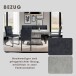 Bank >TALEA< (BxHxT: 140x92x59 cm) in grau aus Microfaser - 140x92x59cm (BxHxT)