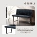 Bank >TALEA< (BxHxT: 140x92x59 cm) in grau aus Microfaser - 140x92x59cm (BxHxT)