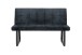 Bank >TALEA< (BxHxT: 140x92x59 cm) in grau aus Microfaser - 140x92x59cm (BxHxT)