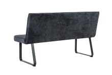 Bank >TALEA< (BxHxT: 160x92x59 cm) in grau aus Microfaser - 160x92x59cm (BxHxT)
