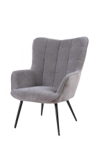 Sessel >UTA< (BxHxT: 72x97x80 cm) in grau aus Cord...