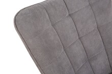 Sessel >UTA< (BxHxT: 72x97x80 cm) in grau aus Cord - 72x97x80cm (BxHxT)