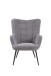 Sessel >UTA< (BxHxT: 72x97x80 cm) in grau aus Cord - 72x97x80cm (BxHxT)