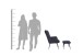Hocker >UTA< (BxHxT: 60x39x41 cm) in schwarz aus Samt - 60x39x41cm (BxHxT)