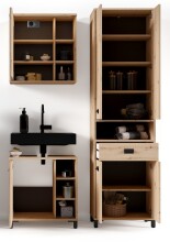 Spiegelschrank >WELLNESS< (BxHxT: 60x61x28 cm) in Eiche/Artisan