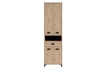 Hochschrank >WELLNESS< (BxHxT: 54x193x31 cm) in Eiche/Artisan