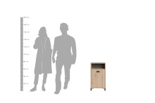 Midischrank >WELLNESS< (BxHxT: 42x77,5x31 cm) in Eiche/Artisan