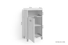 Midischrank >WELLNESS< (BxHxT: 42x77,5x31 cm) in Eiche/Artisan
