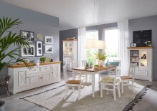 Esstisch >WZ-0133< (BxHxT: 180x75x90 cm) in weiß - 180x75x90 (BxHxT)