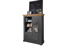 Highboard >WZ-0133< (BxHxT: 108x152x42 cm) in grau...