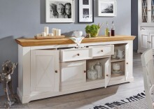 Sideboard >WZ-0133< (BxHxT: 209x82x42 cm) in weiß - 209x82x42 (BxHxT)