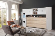 Klappbett >JUIST< (BxHxT: 212x105x43 cm) in EICHE SAEGERAU-NACHBILDUNG