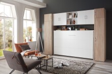 Klappbett >JUIST< (BxHxT: 212x134x43 cm) in WEISS - 212x134x43cm (BxHxT)