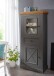 Vitrine >WZ-0133< (BxHxT: 79x177x42 cm) in grau - 79x177x42 (BxHxT)