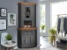 Buffet >WZ-0133< (BxHxT: 104x214x69 cm) in grau - 104x214x69 (BxHxT)