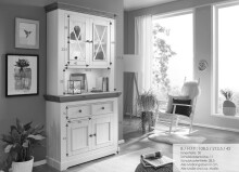 Buffet >WZ-0133< (BxHxT: 109x214x42 cm) in grau -...