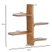 Wandregal >528< (LxBxH: 58x15x60 cm) in Braun aus Sheesham - 58x15x60cm (LxBxH)