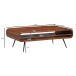 Couchtisch 90x55x30 cm Sheesham Massivholz/Metall Sofatisch Eckig, Wohnzimmertisch mit Stauraum, Kaffeetisch Massiv, Kleiner Tisch Beistelltisch Wohnzimmer Modern Rechteckig