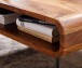 Couchtisch 90x55x30 cm Sheesham Massivholz/Metall Sofatisch Eckig, Wohnzimmertisch mit Stauraum, Kaffeetisch Massiv, Kleiner Tisch Beistelltisch Wohnzimmer Modern Rechteckig