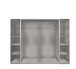 Dreh-/Schwebetürenschrank >LOTTO< (BxH: 272x210 cm) in WEISS + GRAPHIT