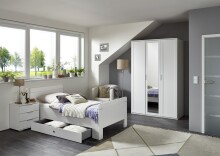 Bett >NADJA< (BxH: 108x85 cm) in WEISS - 108x85cm (BxH)