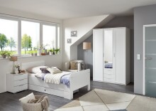 Bett >NADJA< (BxH: 98x85 cm) in WEISS - 98x85cm (BxH)
