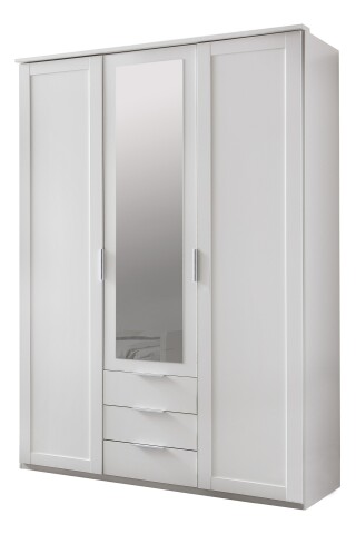 Drehtürenschrank >NADJA< (BxH: 135x208 cm) in WEISS - 135x208cm (BxH)