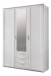 Drehtürenschrank >NADJA< (BxH: 135x208 cm) in WEISS - 135x208cm (BxH)