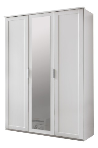 Drehtürenschrank >NADJA< (BxH: 135x208 cm) in WEISS - 135x208cm (BxH)