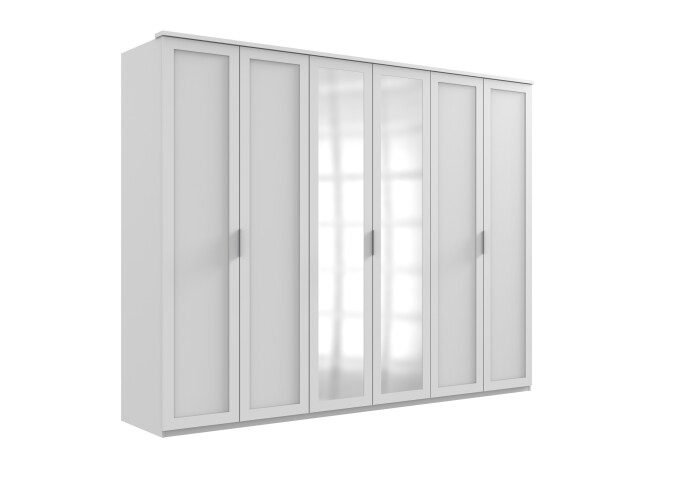 Drehtürenschrank >NADJA< (BxH: 270x208 cm) in WEISS - 270x208cm (BxH)