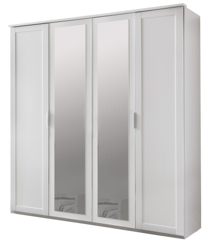 Drehtürenschrank >NADJA< (BxH: 180x208 cm) in WEISS - 180x208cm (BxH)