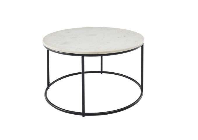 Wohnzimmertisch >Belfort< (DxH: 80x46 cm) in schwarz - 46 (H)