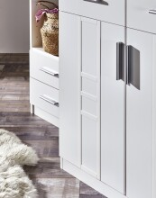 Kleiderschrank >BORKUM< (BxH: 135x199 cm) in WEISS - 135x199cm (BxH)