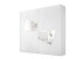 Kleiderschrank "Valeria" in Weiss Melamin mit Siebdruck und Spiegel mit 2 Türen und 2 Einlegeböden. Abmessungen (BxHxT) 243x230x57 cm
