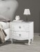 Nachtkommode >Salvina< 2er-Set (BxHxT: 51x56x39 cm) in Weiss Melamin mit Siebdruck