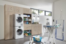 Mehrzweckschrank >MULTIRAUMKONZEP< (BxH: 30x185 cm) EICHE SAEGERAU