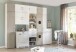 Aufsatzschrank >MULTIRAUMKONZEP< (BxH: 30x40 cm) in WEISS + BETON-NB LICHTGRAU