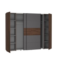Dreh-/Schwebetürenschrank >NARAGO< (BxHxT: 270,3x210x61 cm)