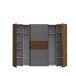 Dreh-/Schwebetürenschrank >NARAGO< (BxHxT: 270,3x210x61 cm)